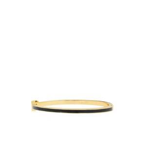 NEW MARLYN SCHIFF thin enamel bangle in gold-black